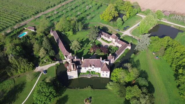 drone video Blanc Buisson castle France Europe	