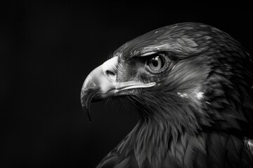 Fototapeta premium Black Eagle. Majestic Predator Bird in Nature Habitat