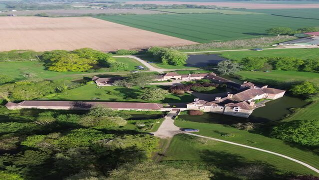 drone video Blanc Buisson castle France Europe	