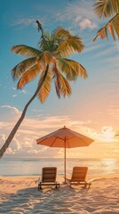 Tropical Sunset Serenity: Beach Vacation Vibes