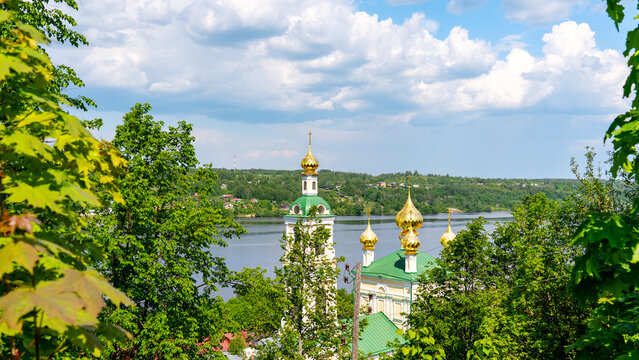 Russia, Ivanovo region, May 29 2024, Church of the Resurrection of Christ. The city of Ples Ivanovo region.