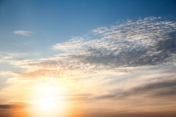 A beautiful sky clouds in nature in an atmosphere of clean air