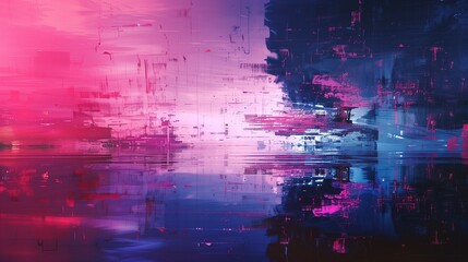 Cybernetic Glitch Abstract Background