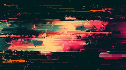 Cybernetic Glitch Abstract Background