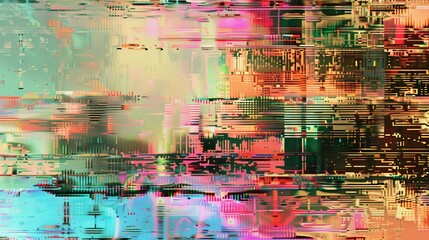 Error Signal Glitched Data Background