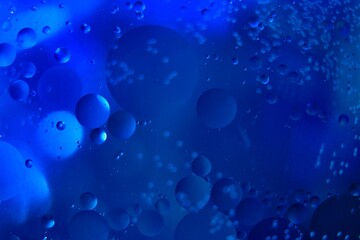 Universe made of different bubbles in blue