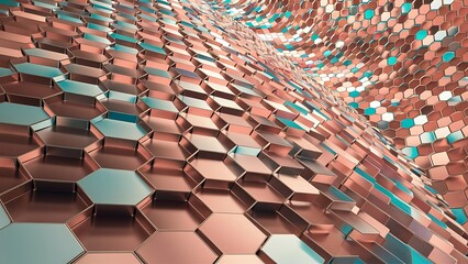 Obraz premium colorful Hexagons pattern wallpaper