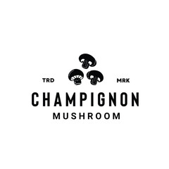 champignon mushroom logo illustration suitable for vegetable shops and plantations