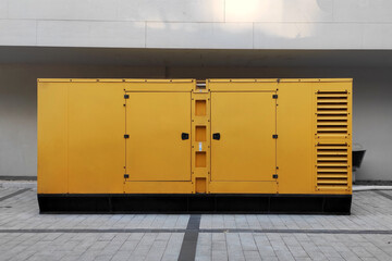 Stationary diesel electric generator high power in outdoor