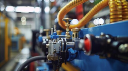 Obraz premium A close up of a machine with many different parts, AI