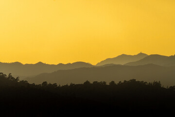 Rainbow over fishing boats in tranquil waters of Southern Turkey