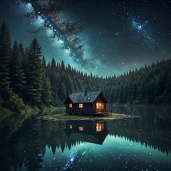 Obraz premium house in the mountains