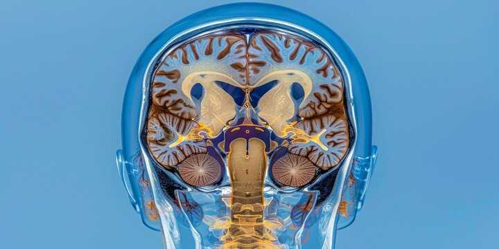 Minimalistic composition: Finding of meningioma arising from anterior falx cerebri, extending to bilateral frontal regions, with adjacent minimal perilesional edema at the left frontal lobes, Medica