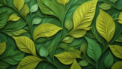 textura de hojas  verdes de árbol en 3d ( imagen 24)