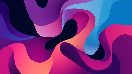 Flat shapeless abstract purple blue pink background gradient wallpaper
