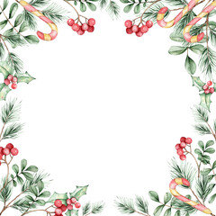 Frame with Christmas decoration