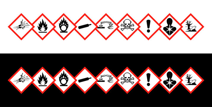 Pictogrammes danger GHS.