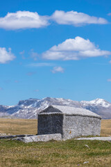 Medieval Bosnian tombstone called stock on mountain Visocica near Sarajevo
