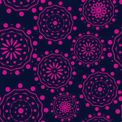 Vector. Perforated geometric patterns Papel Picado pattern. Hispanic Heritage Month. Polygonal seamless pattern for poster, cover, social network; for textiles, wallpaper, packaging, wrapping paper.
