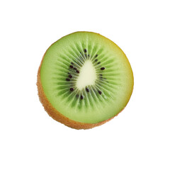 Kiwi Slice Isolated on Transparent Background