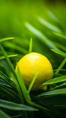 Lemons on the grass