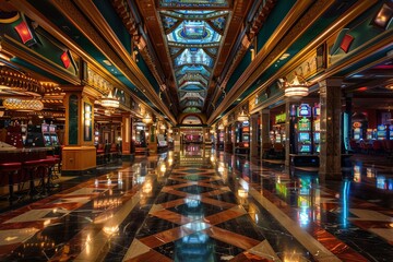 casino interior, casino hall