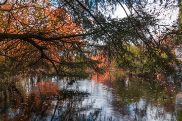 Obraz premium photography of the capriccio park in madrid