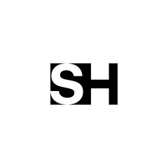 Letter SH logo design