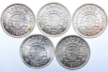 Mozambique Old silver Coins Set
