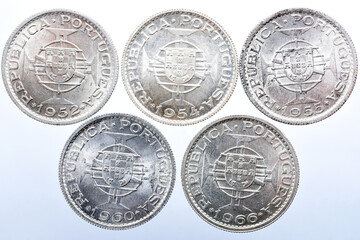 Mozambique Old silver Coins Set