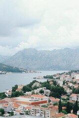 view of Kotor bay in Montenegro 