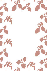 Fototapeta premium Vector. Hand drawn floral pattern. Vertical background, copy space for text. Template for postcard, wedding and party invitation, flyer, cover, brochure, social media post, magazine, poster, banner.