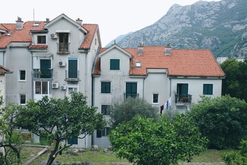 houses in the town Risan in Montenegro 