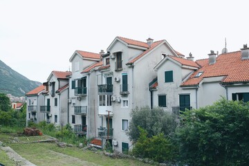 houses in the town Risan in Montenegro 