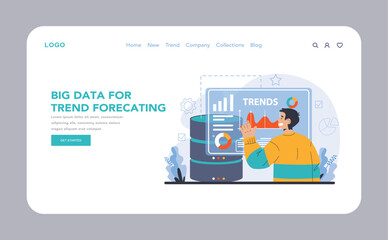 Trend watching web or landing. Specialist tracking new business