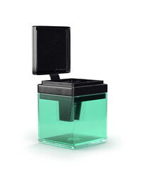 sharpener with green case and insulated black plastic for scene creation