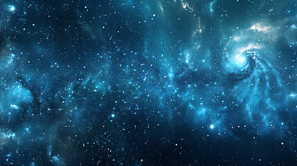 Naklejka premium a digital graphic of a starry night sky. It features various shades of blue and white, representing clusters of stars and nebulae