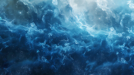 Fototapeta premium a digital graphic of a starry night sky. It features various shades of blue and white, representing clusters of stars and nebulae