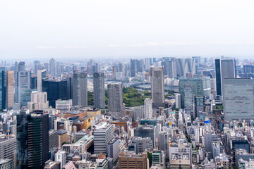 展望台から望む高層ビル群