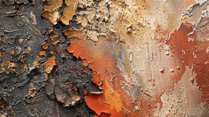A bold rough texture that appears almost industrial adding a raw and unrefined quality to the canvas art