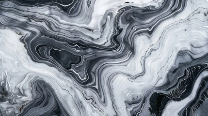 Smooth marble slab with swirls and s in shades of gray