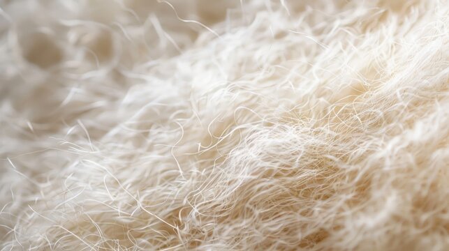 Featherlight Despite its density angora wool is incredibly lightweight as shown in this closeup image where individual strands seem to float delicately in the air