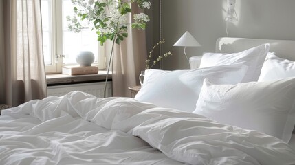 Soft and airy cotton percale with a subtle brushed texture resembling a light summer breeze