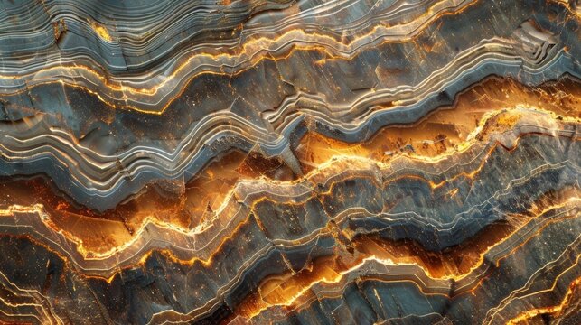 Wavy Patterns This minerals texture is marked with unique wavy patterns that give it a mesmerizing appearance when illuminated