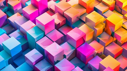 Obraz premium Patterned cube background