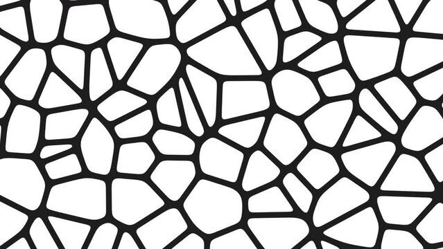 Irregular Polygonal Mesh. Voronoi Cells Pattern. Loop