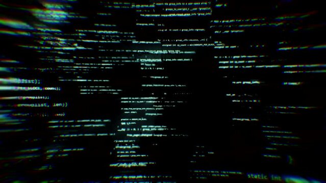 digital codes data stream graphic motion footage