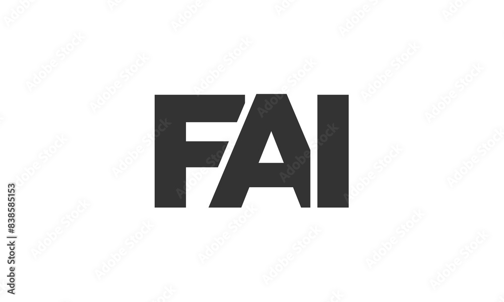 Fototapete fai logo design template with strong and modern bold text. initial based vector logotype featuring s