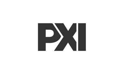 PXI logo design template with strong and modern bold text. Initial based vector logotype featuring simple and minimal typography. Trendy company identity.