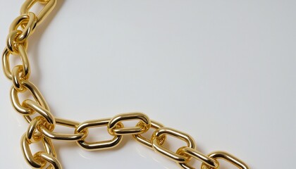 Obraz premium gold chain parts isolated